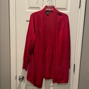 Simply Emma Women's Vibrant Red Open Cardigan